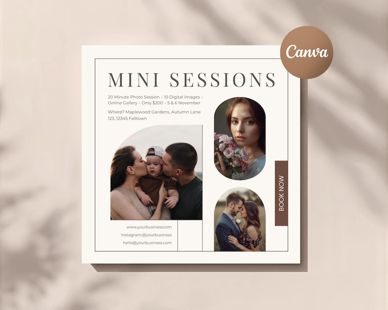 Flyer für Mini-Shootings im ganzen Jahr — Produktvorschau