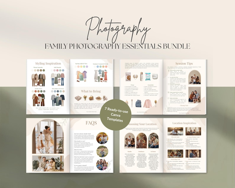 Vorlagenpaket für Familienfotografie — Produktvorschau