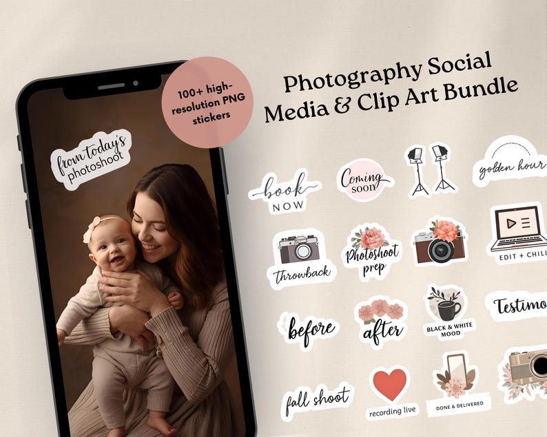 Florale Kamera-Cliparts & Sticker — Produktvorschau
