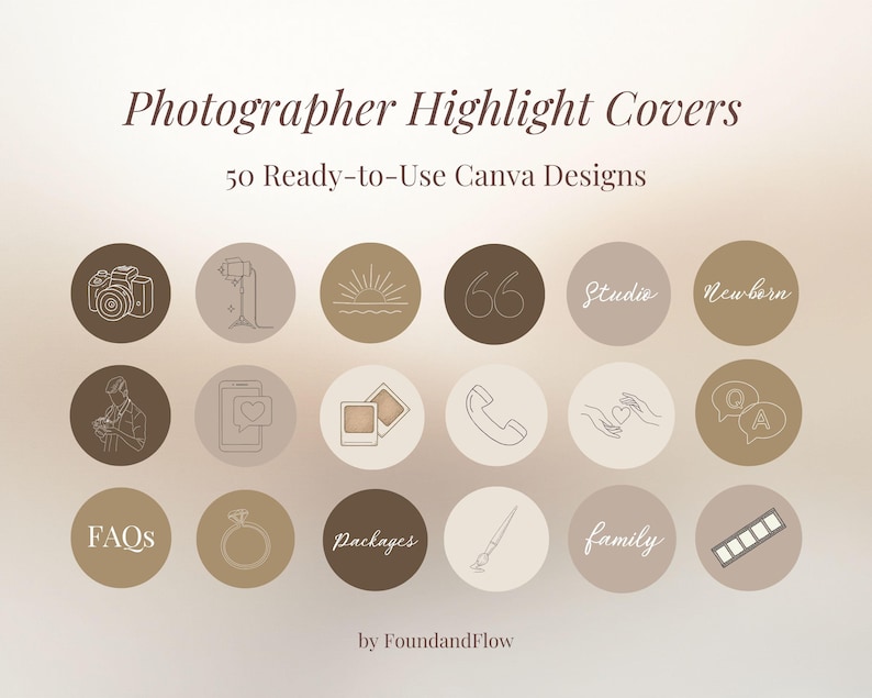 Highlight-Icons für Fotografie — Produktvorschau