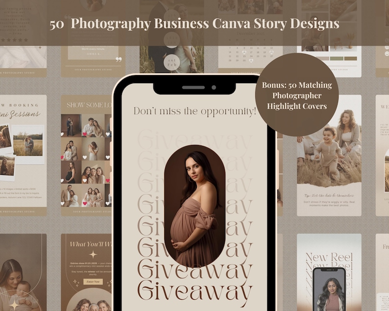50 Story-Vorlagen für Fotografie — Produktvorschau