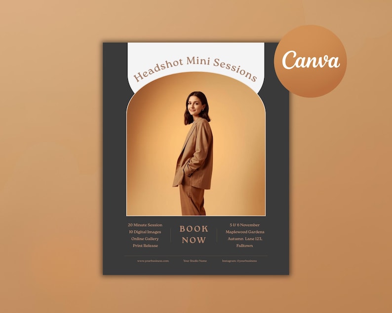 Flyer für Businessporträt-Mini-Shootings — Produktvorschau