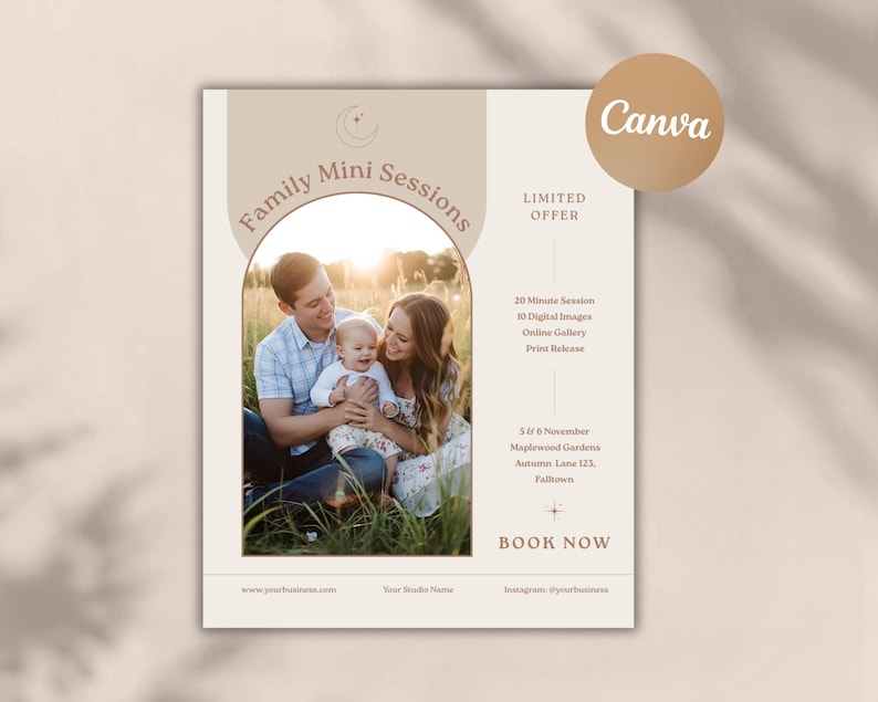 Flyer für Familien-Mini-Shootings — Produktvorschau