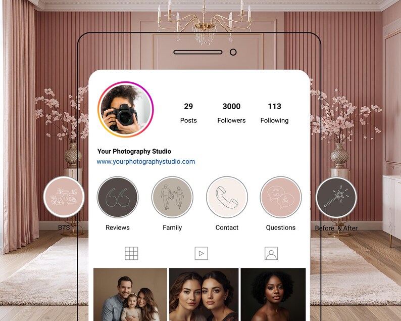 Rosa Instagram-Highlight-Cover — Produktvorschau
