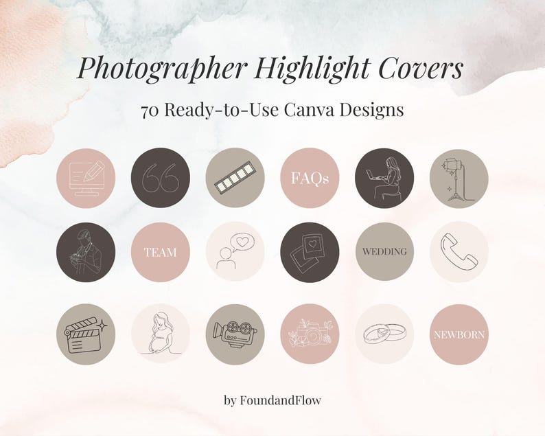 Rosa Story-Highlights für Fotografie — Produktvorschau