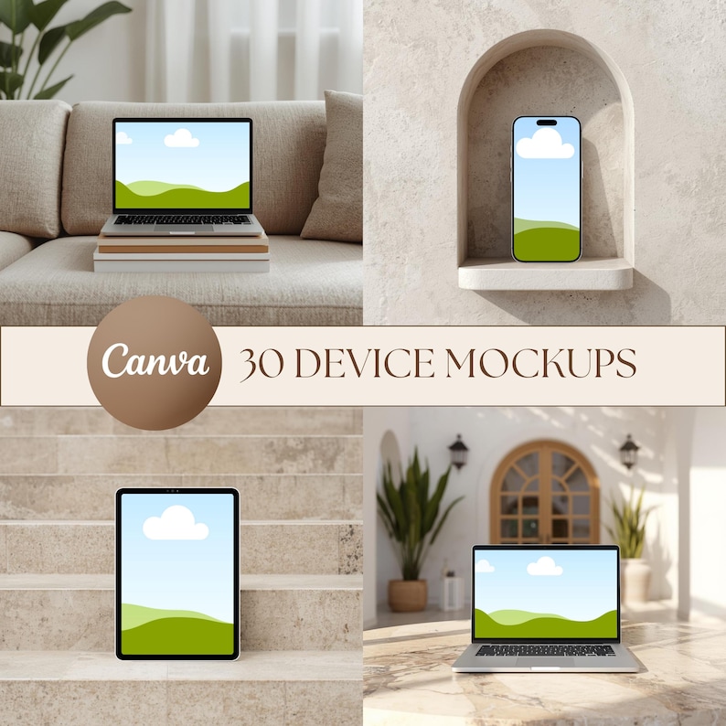 Geräte-Mockups für Etsy-Angebote — Produktvorschau