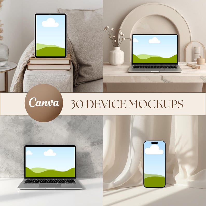 Geräte-Mockups für digitale Produkte — Produktvorschau