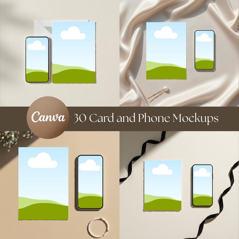 Einladungs- & Handy-Mockups — Produktvorschau