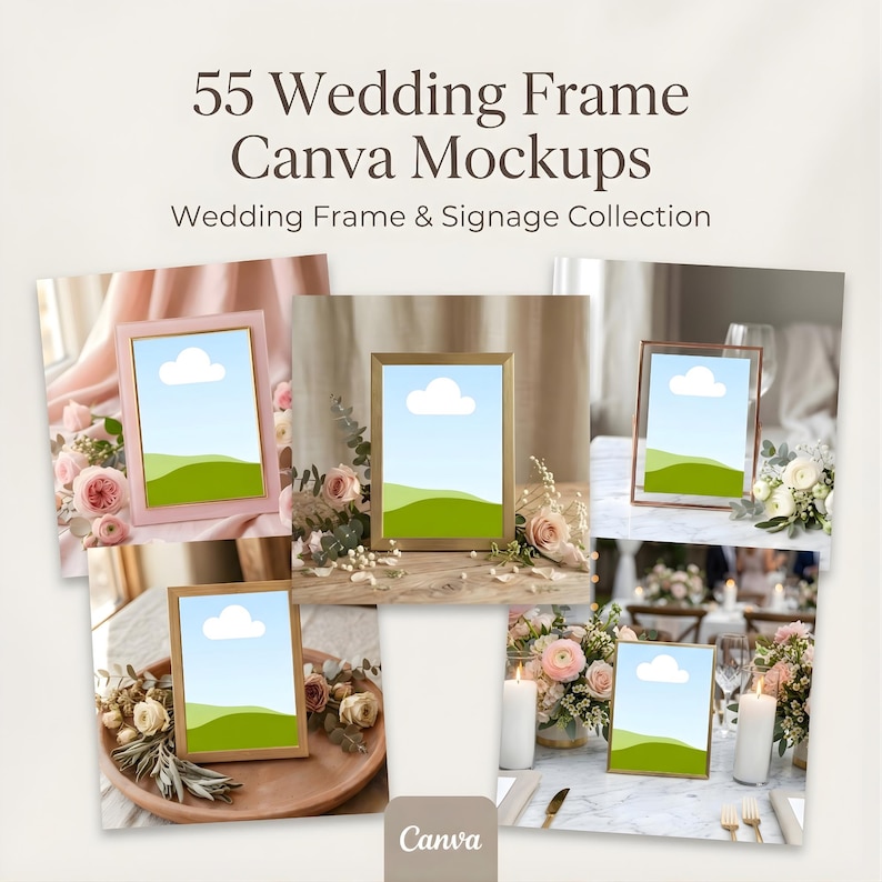 Mockups für Hochzeitstischschilder — Produktvorschau