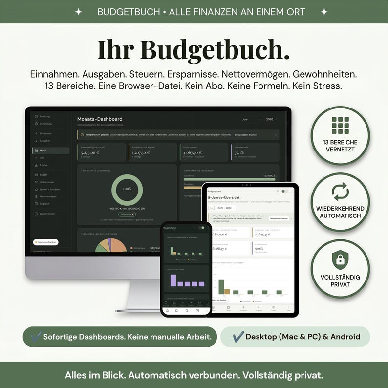 Budgetplaner-App · Deutsch — Produktvorschau