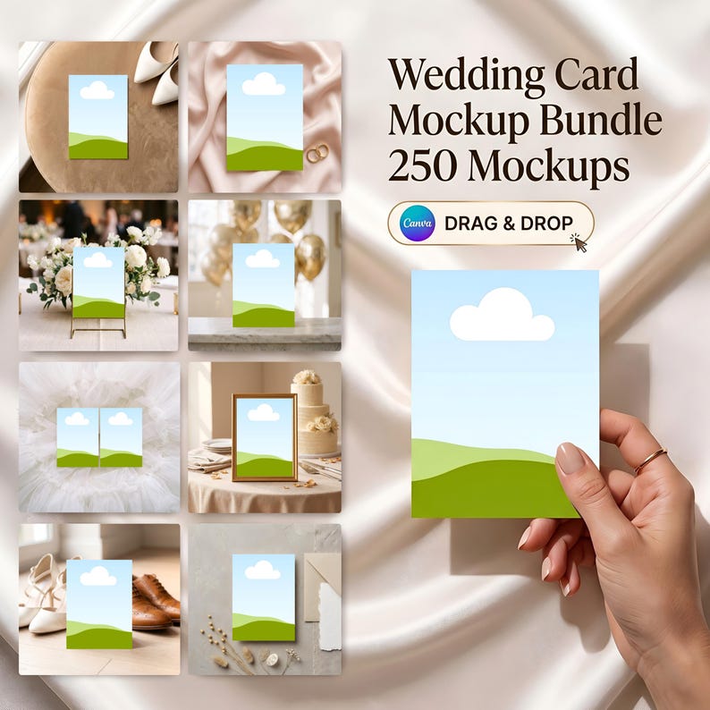 250 Hochzeitskarten-Mockups — Produktvorschau